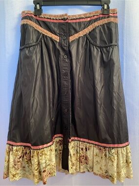 Custo Barcelona Y2K Skirt with Floral Ruffle Trim